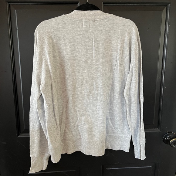 Rag and bone light gray v neck pullover sweatshirt - Picture 3 of 5